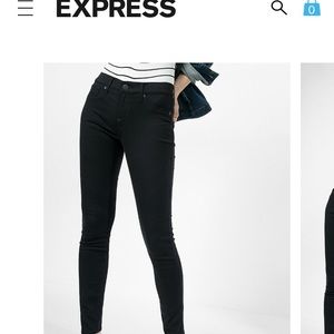 Black Mid Rise Stretch+ Jean Leggings